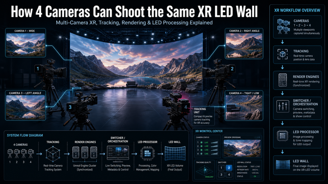 Multi-camera XR workflows expose the real broadcast stack