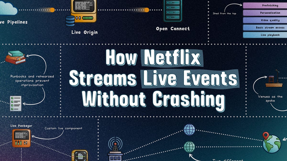 Netflix scales live infrastructure with redundancy and hub-and-spoke production models
