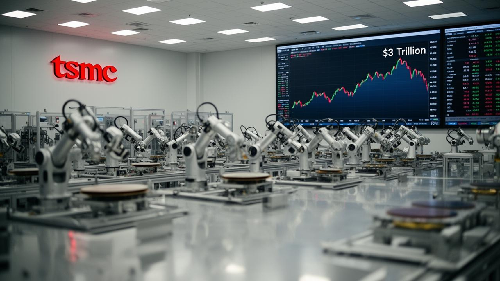 TSMC nears $3 trillion market cap on 40.6% revenue surge