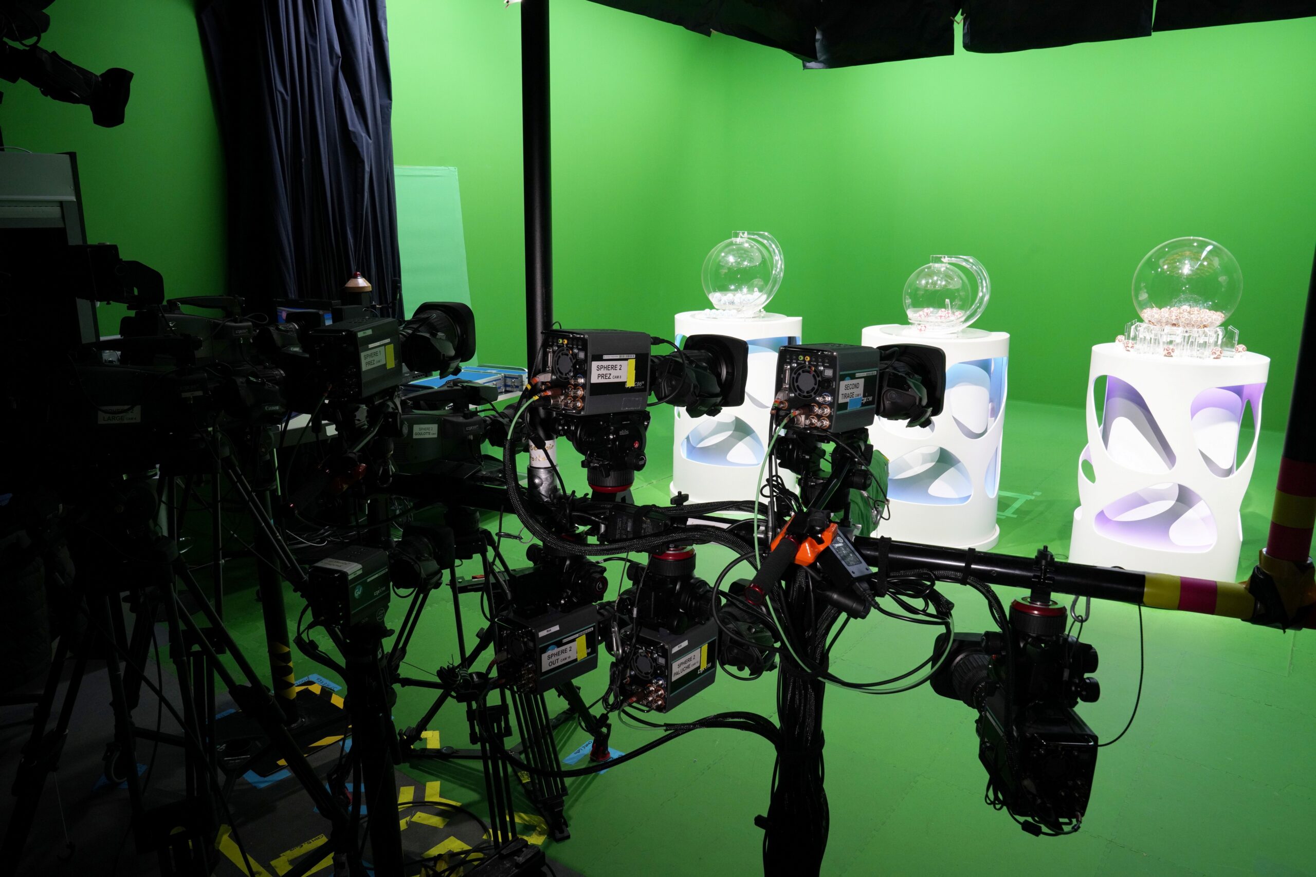 14 UHD cameras in 80m²: lottery TV goes compact
