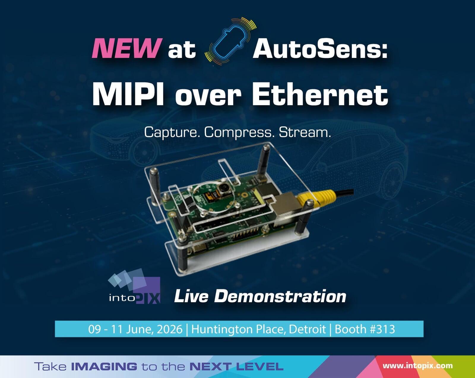 intoPIX launches MIPI-to-Ethernet bridge for sub-1ms RAW sensor streaming