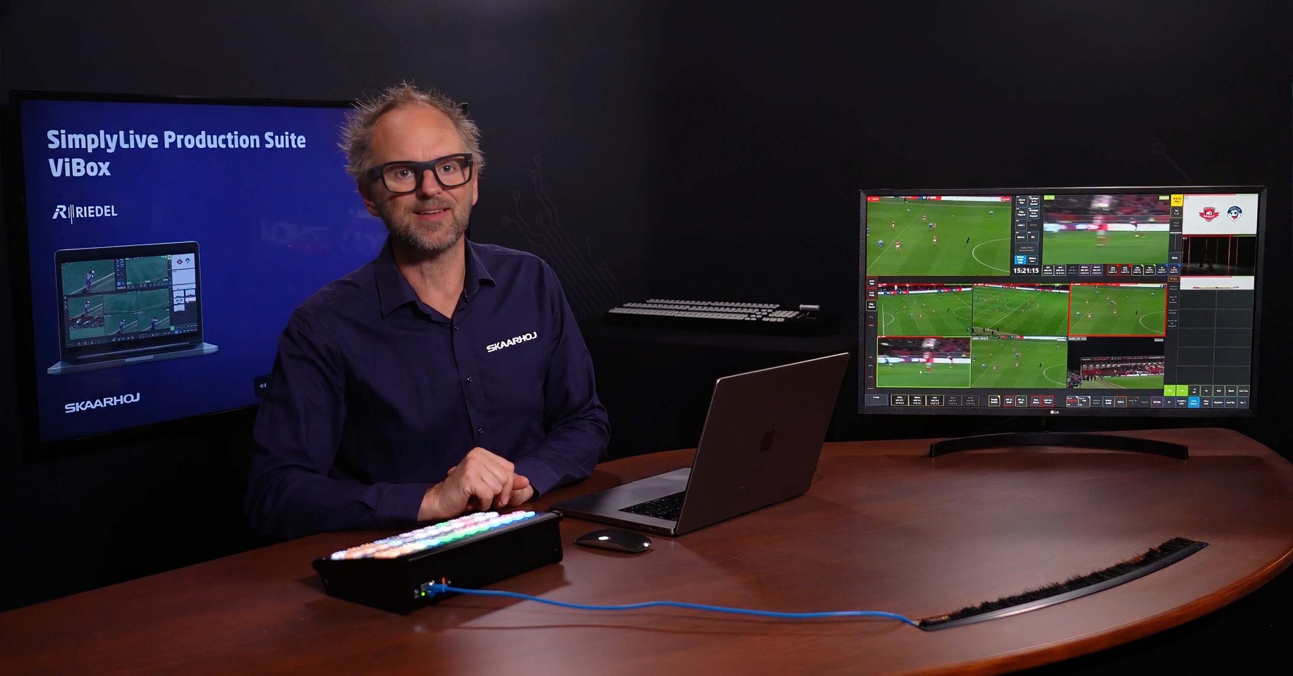 Riedel integrates Skaarhoj tactile panels into SimplyLive production suite