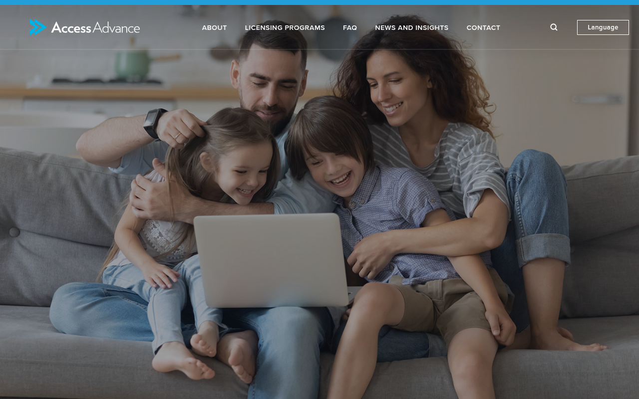 Access Advance homepage screenshot