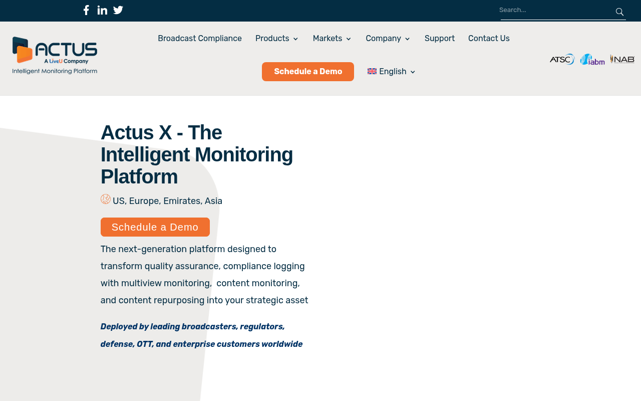 Actus Digital homepage screenshot
