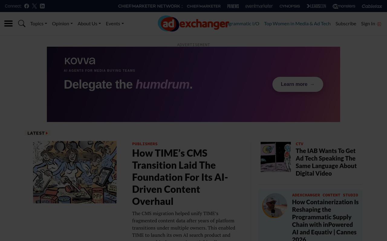 AdExchanger homepage screenshot