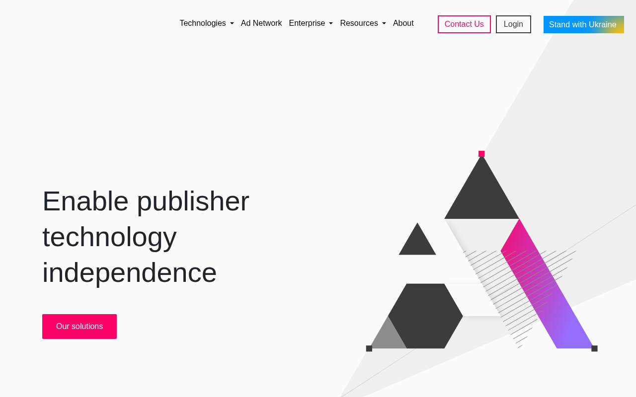 Adtelligent homepage screenshot