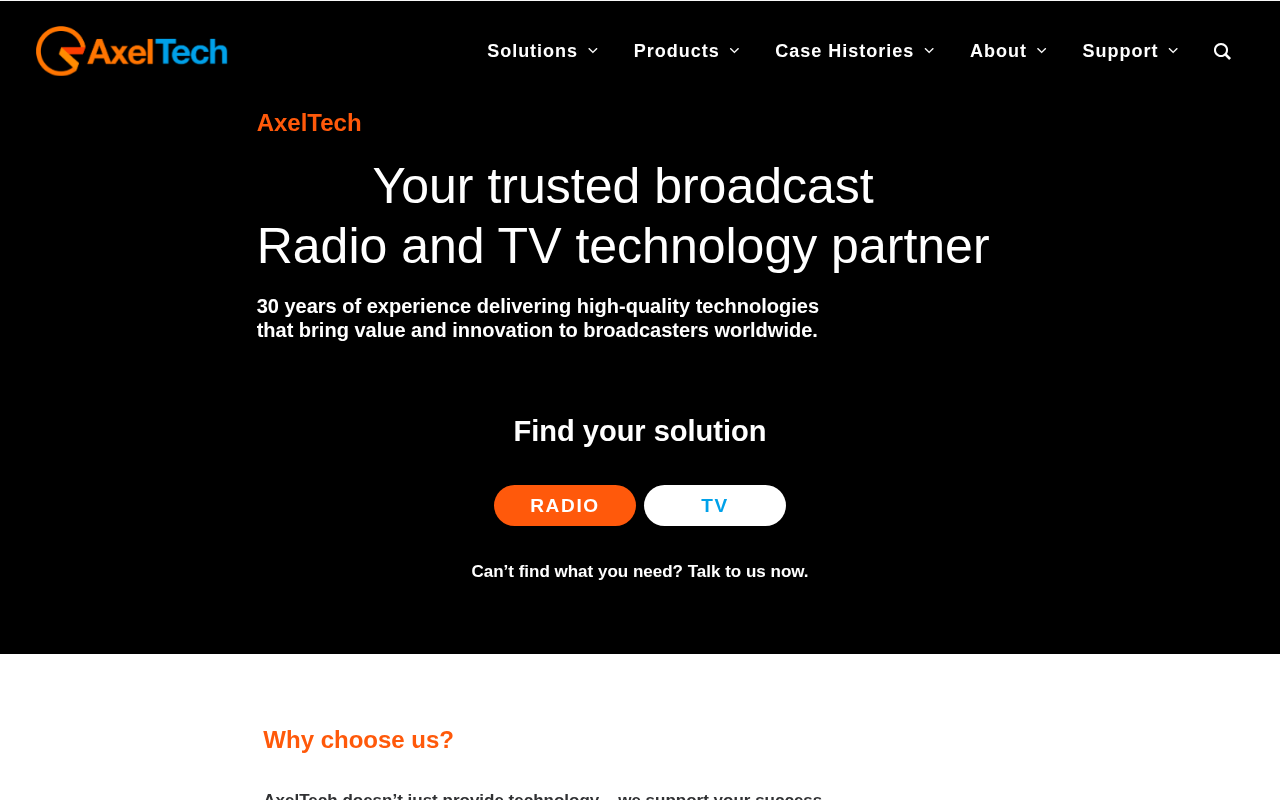 AxelTech homepage screenshot