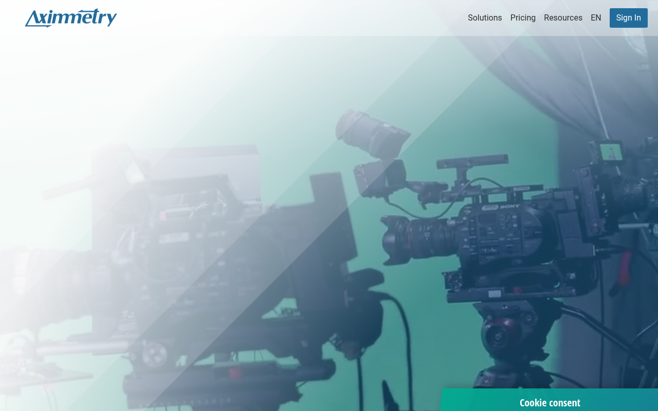 Aximmetry homepage screenshot