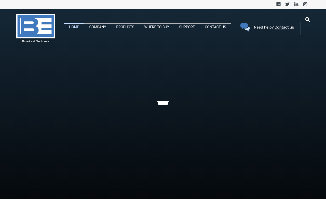 Broadcast Electronics homepage screenshot