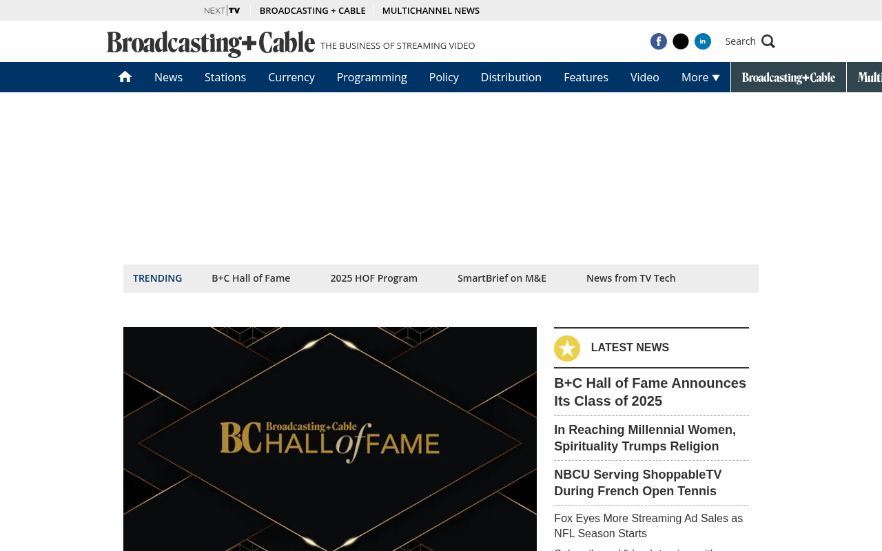 Broadcasting+Cable homepage screenshot