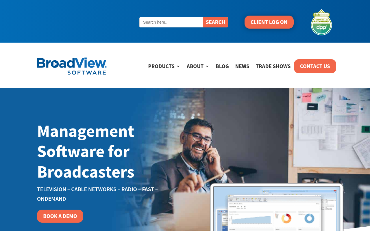 BroadView Software homepage screenshot