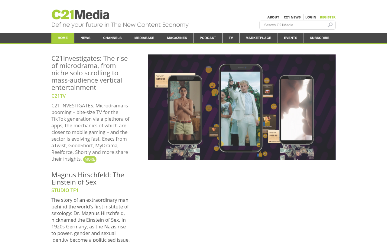 C21 Media homepage screenshot