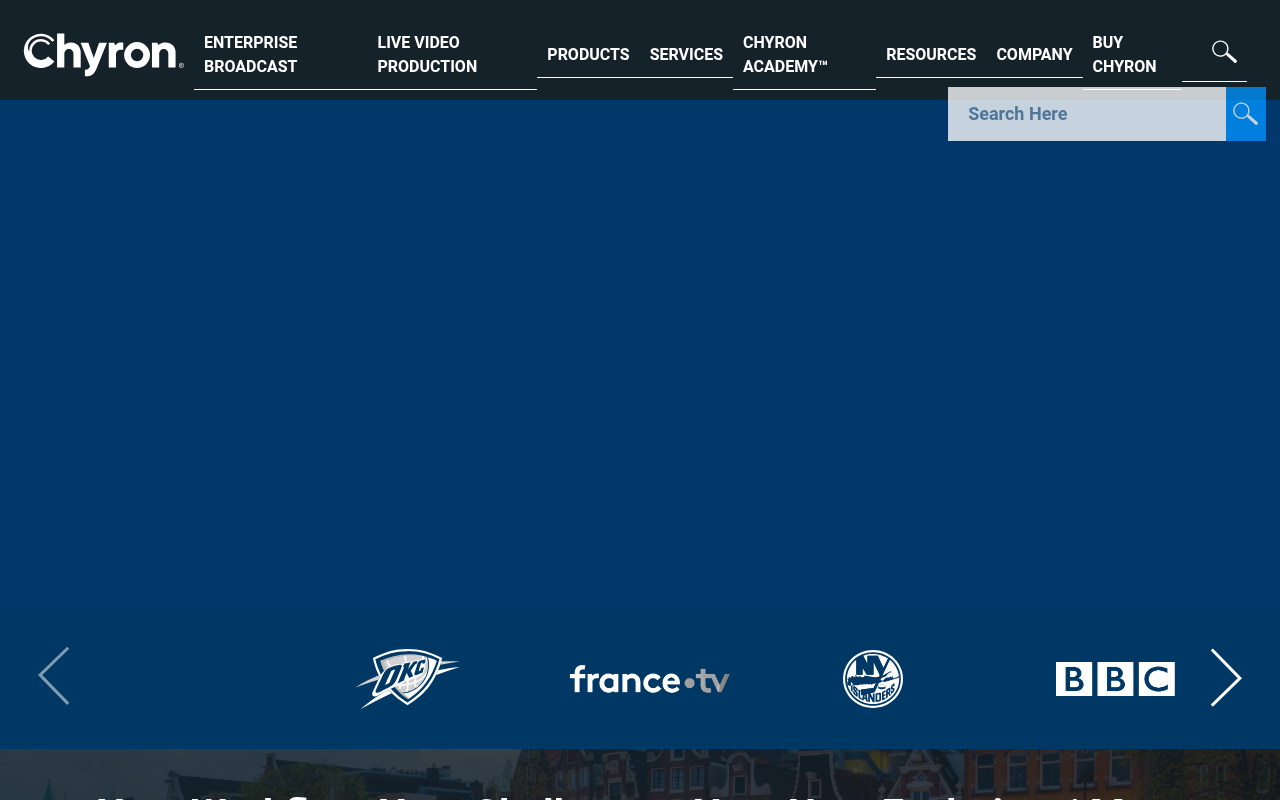 Chyron homepage screenshot
