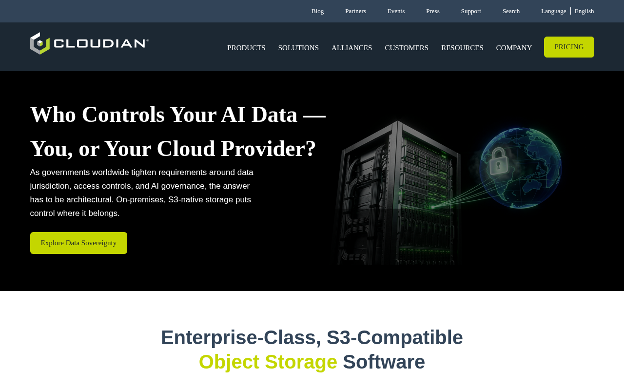 Cloudian homepage screenshot