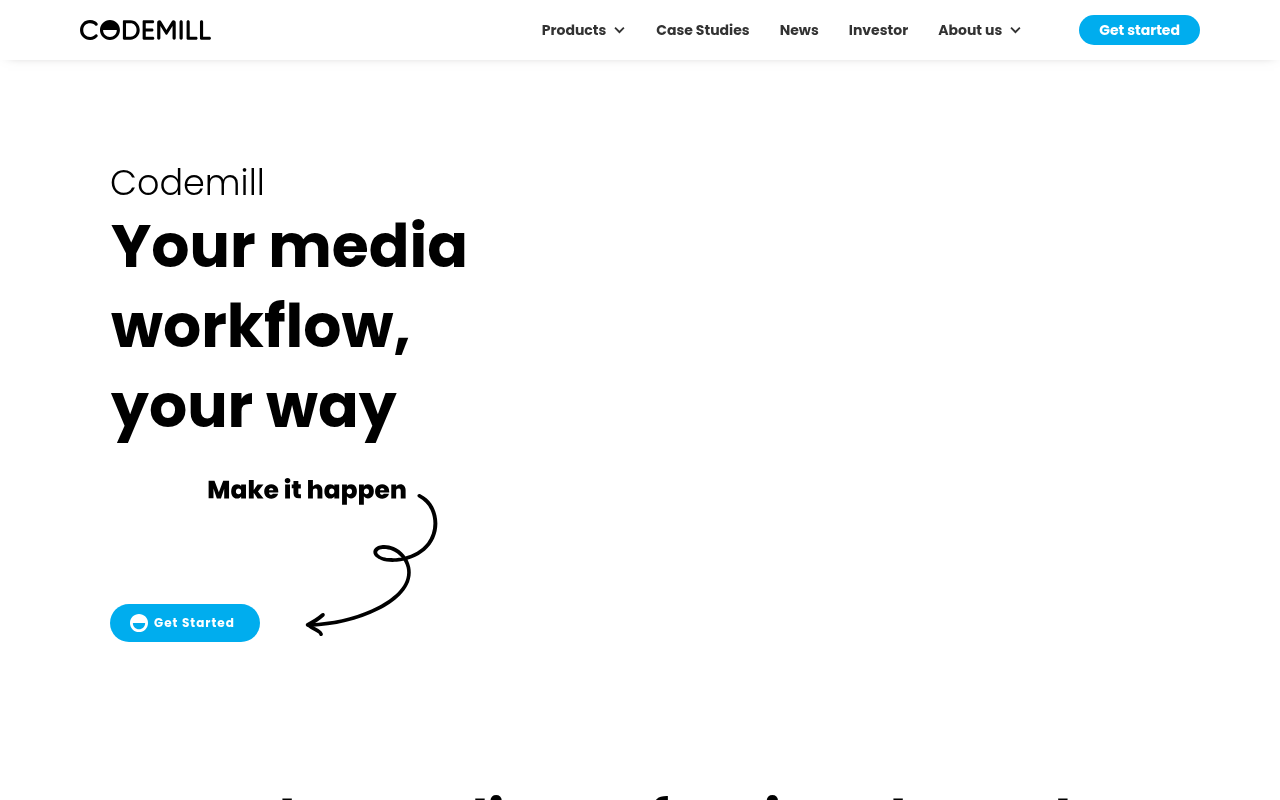 Codemill homepage screenshot