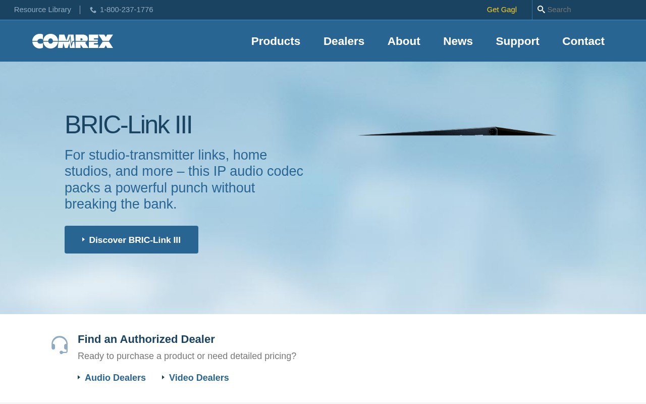 Comrex homepage screenshot