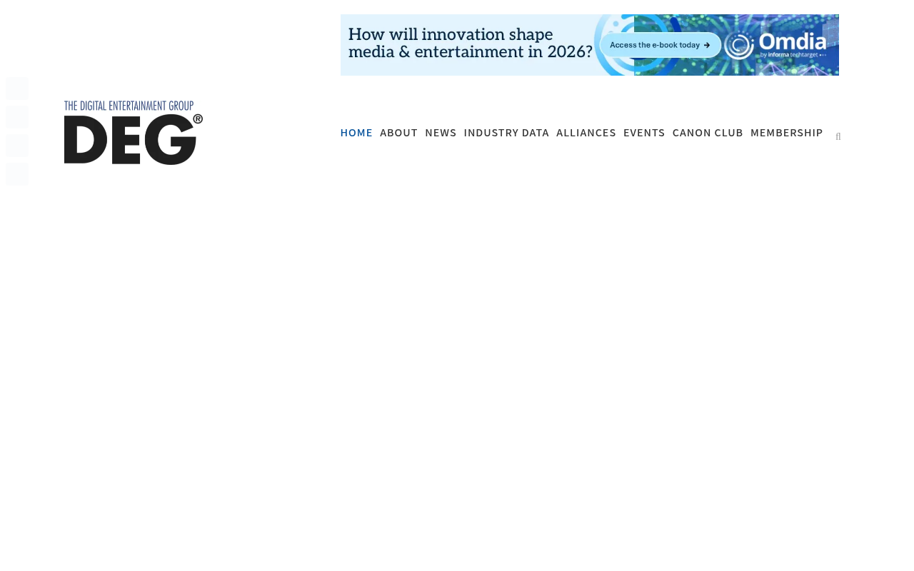 DEG: The Digital Entertainment Group homepage screenshot