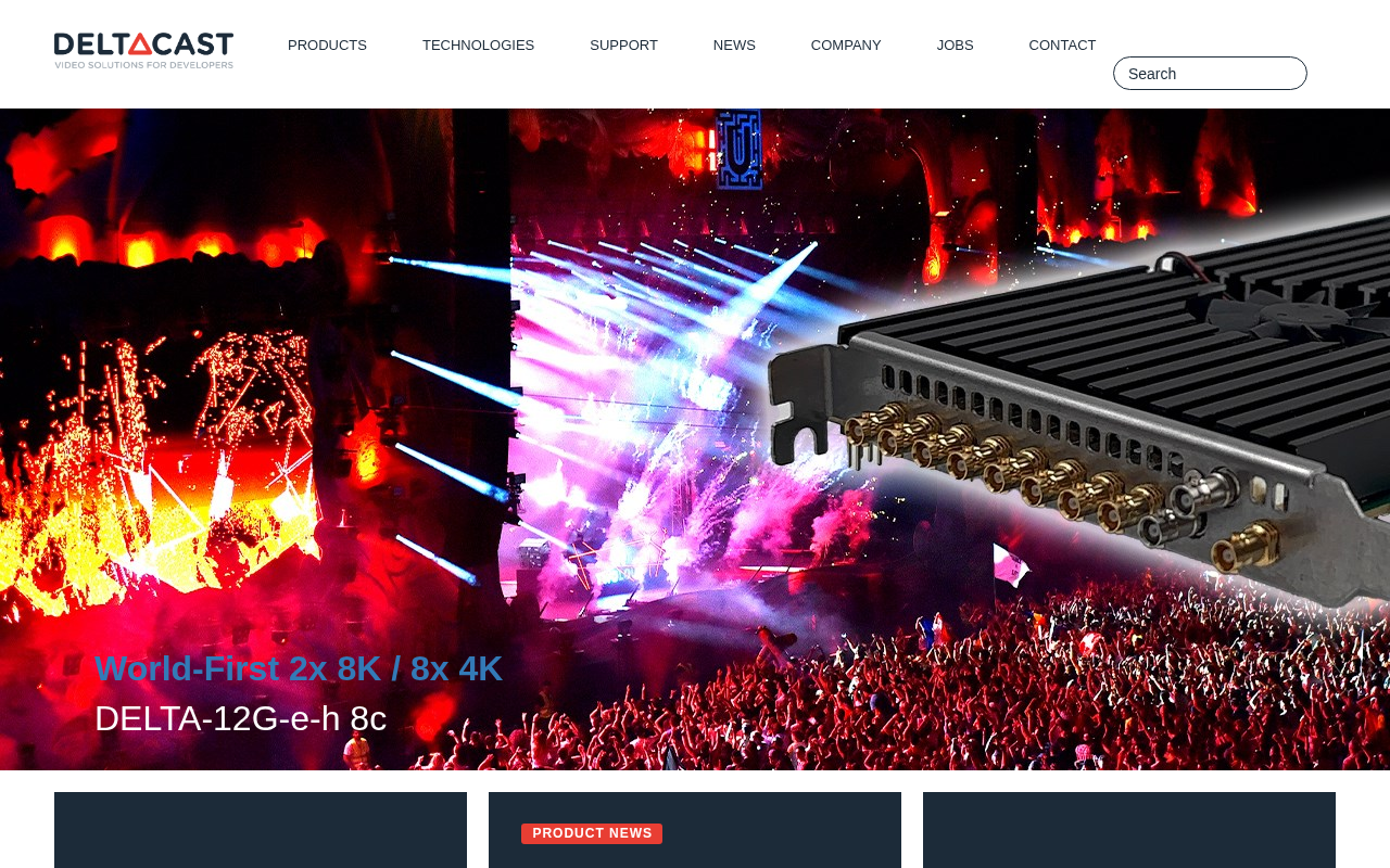 DELTACAST homepage screenshot