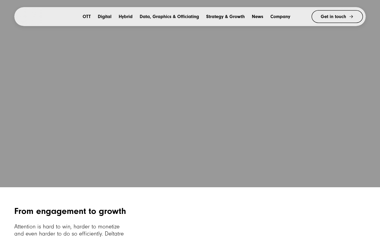 Deltatre homepage screenshot