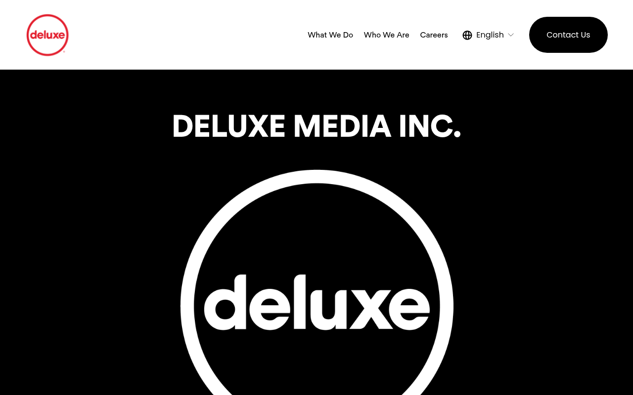 Deluxe Media homepage screenshot