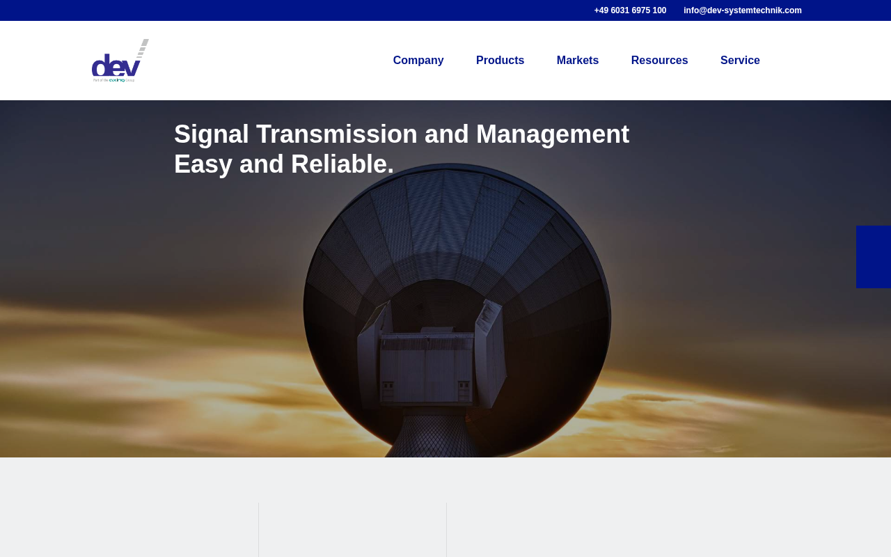 DEV Systemtechnik homepage screenshot