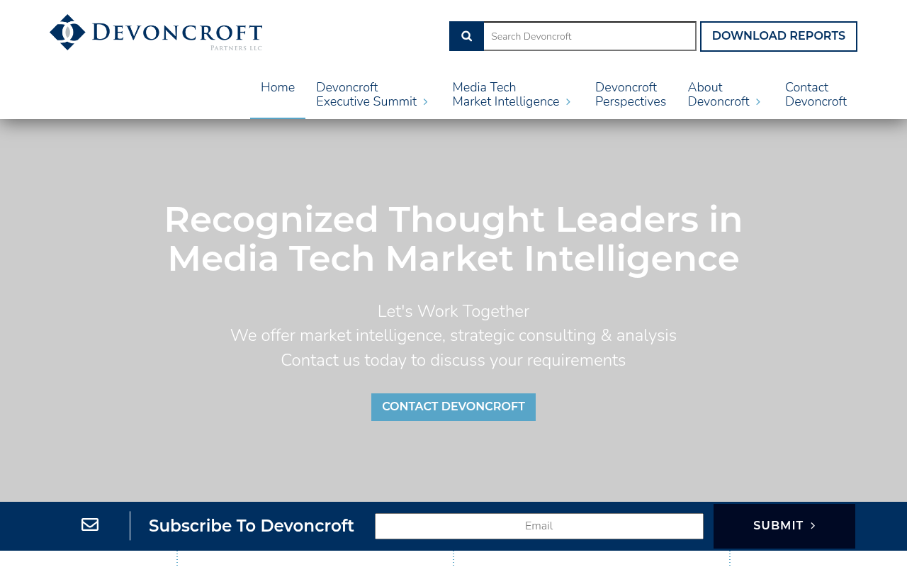 Devoncroft Partners homepage screenshot