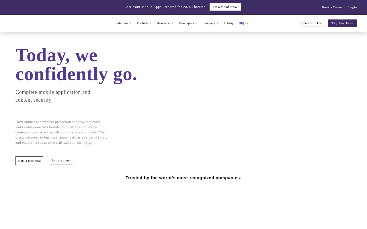 DoveRunner homepage screenshot