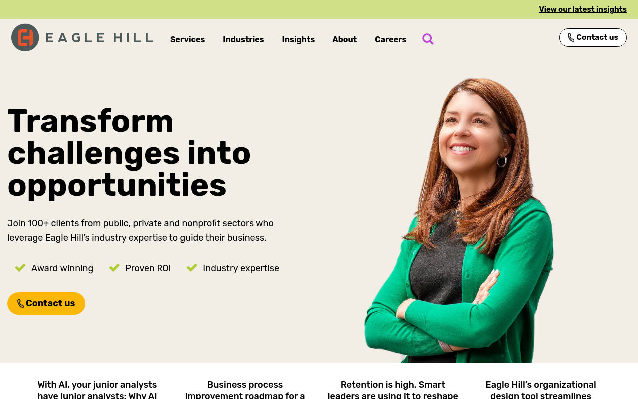 Eagle Hill Consulting homepage screenshot