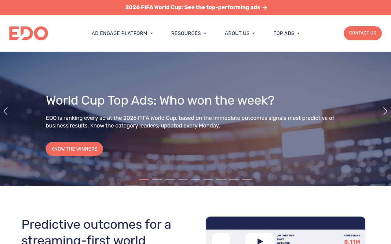EDO homepage screenshot
