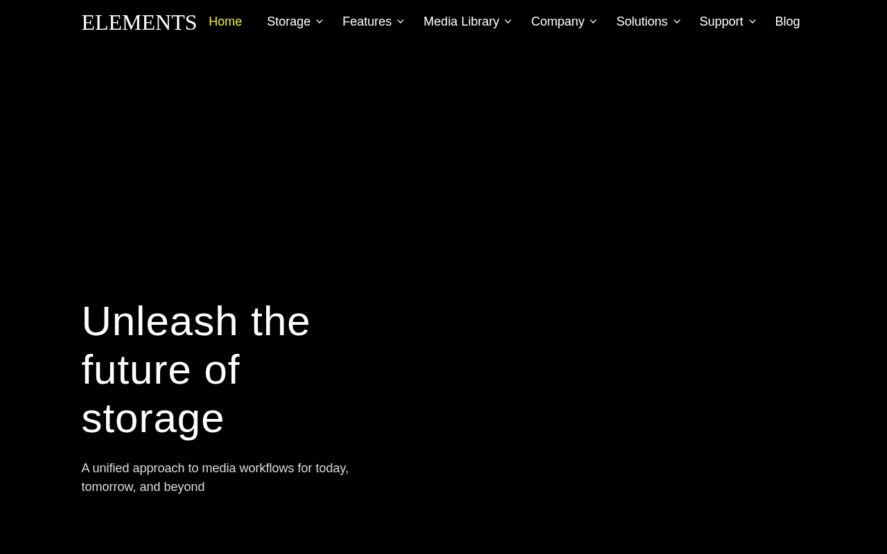 ELEMENTS homepage screenshot