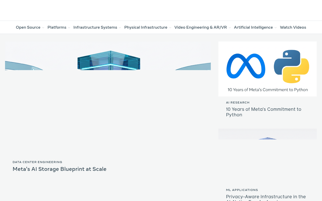 Engineering at Meta homepage screenshot