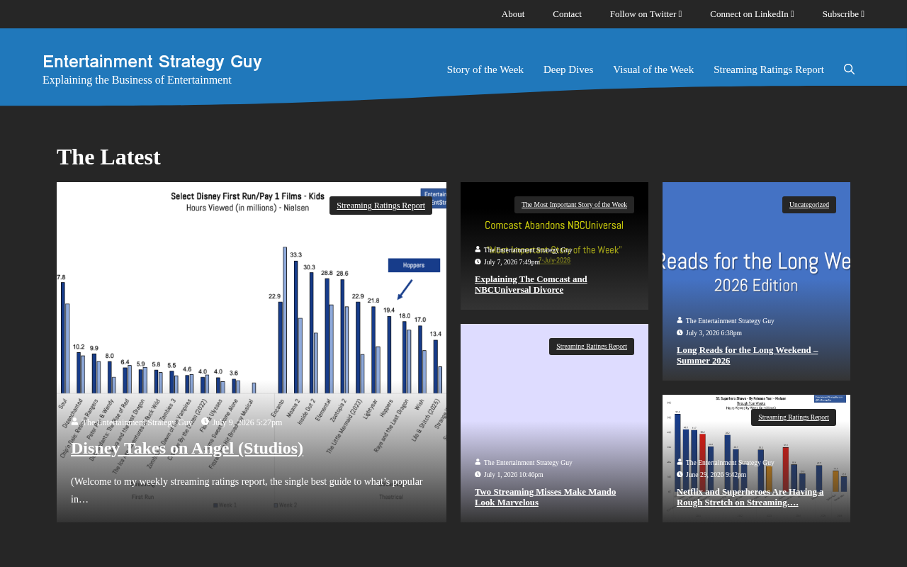 Entertainment Strategy Guy homepage screenshot