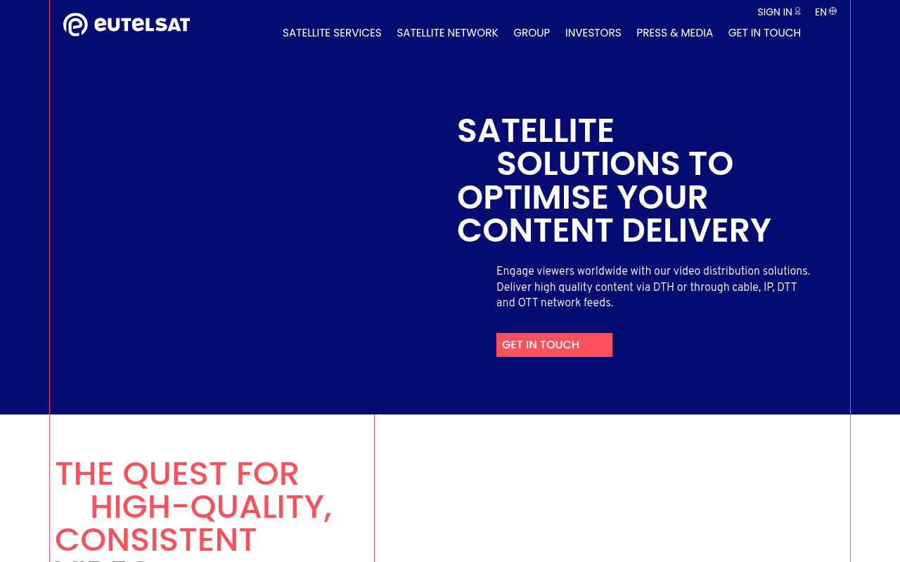 Eutelsat homepage screenshot