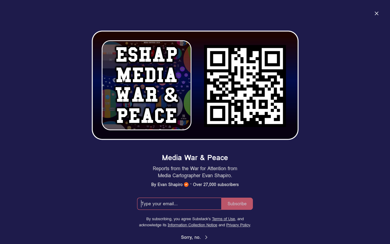 Evan Shapiro homepage screenshot