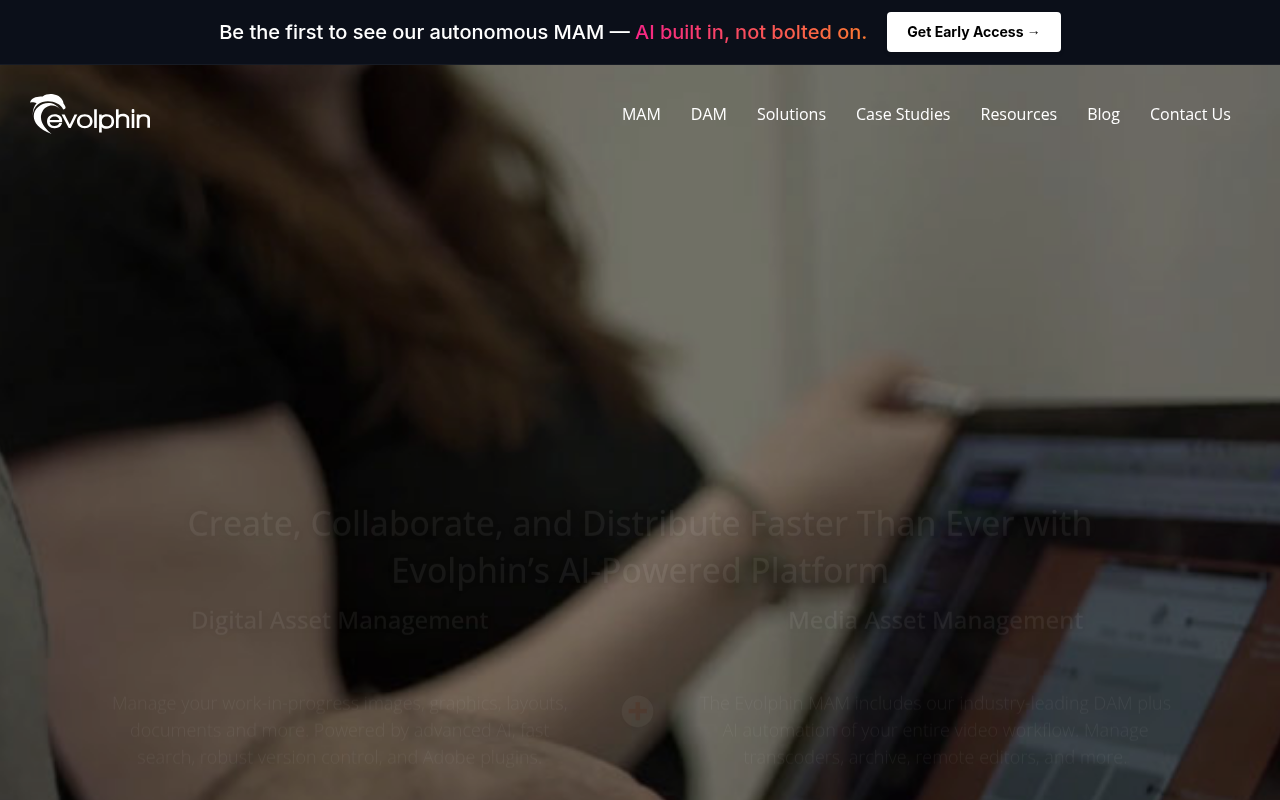 Evolphin homepage screenshot