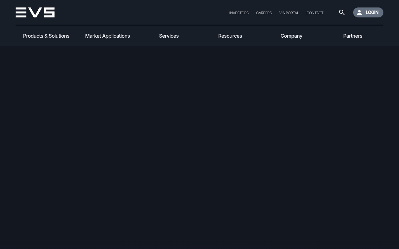 EVS homepage screenshot