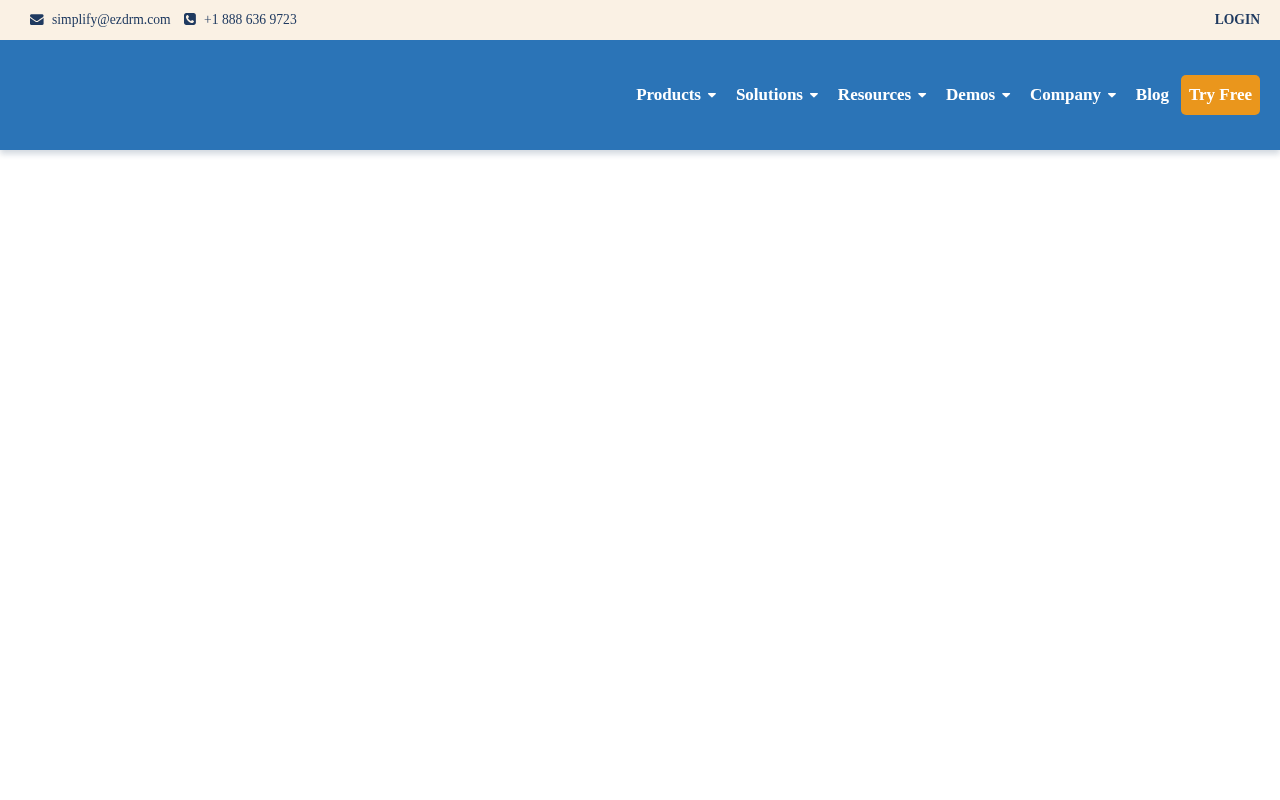 EZDRM homepage screenshot