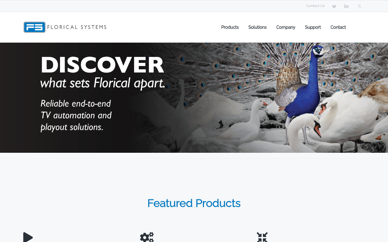 Florical Systems homepage screenshot