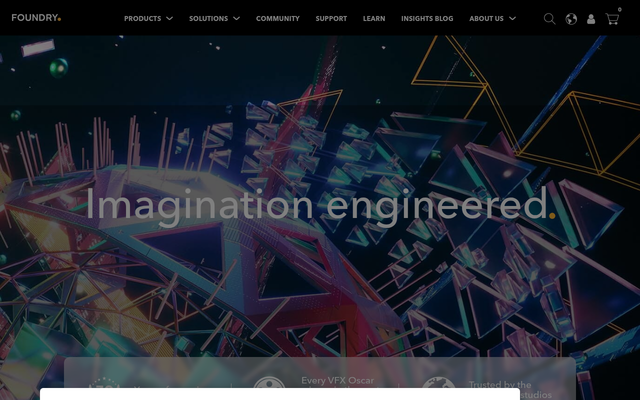 Foundry homepage screenshot