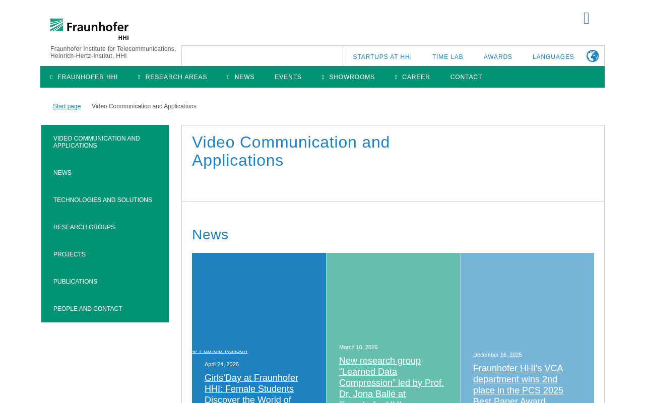 Fraunhofer HHI homepage screenshot