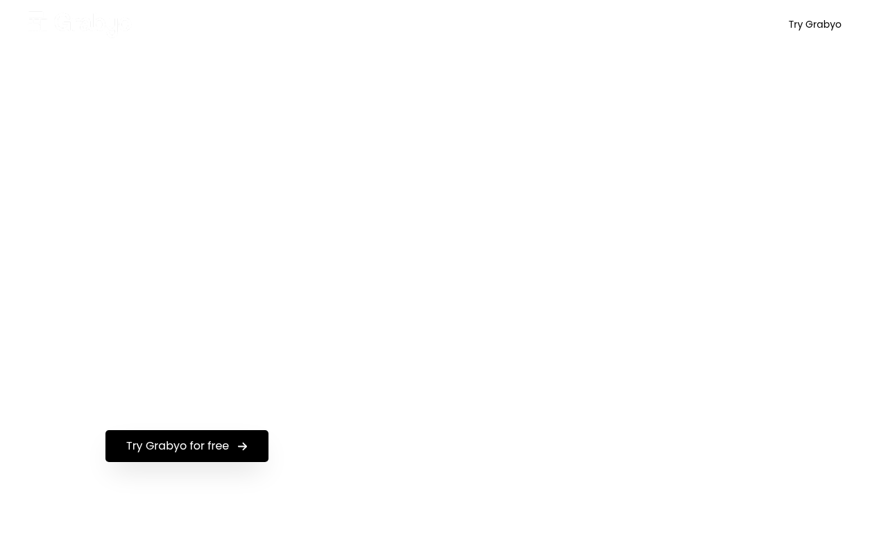 Grabyo homepage screenshot