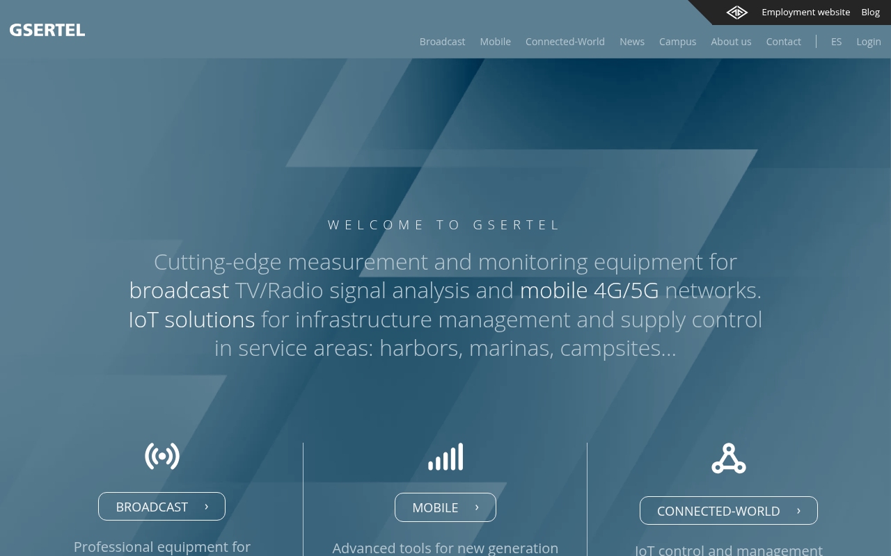 Gsertel homepage screenshot