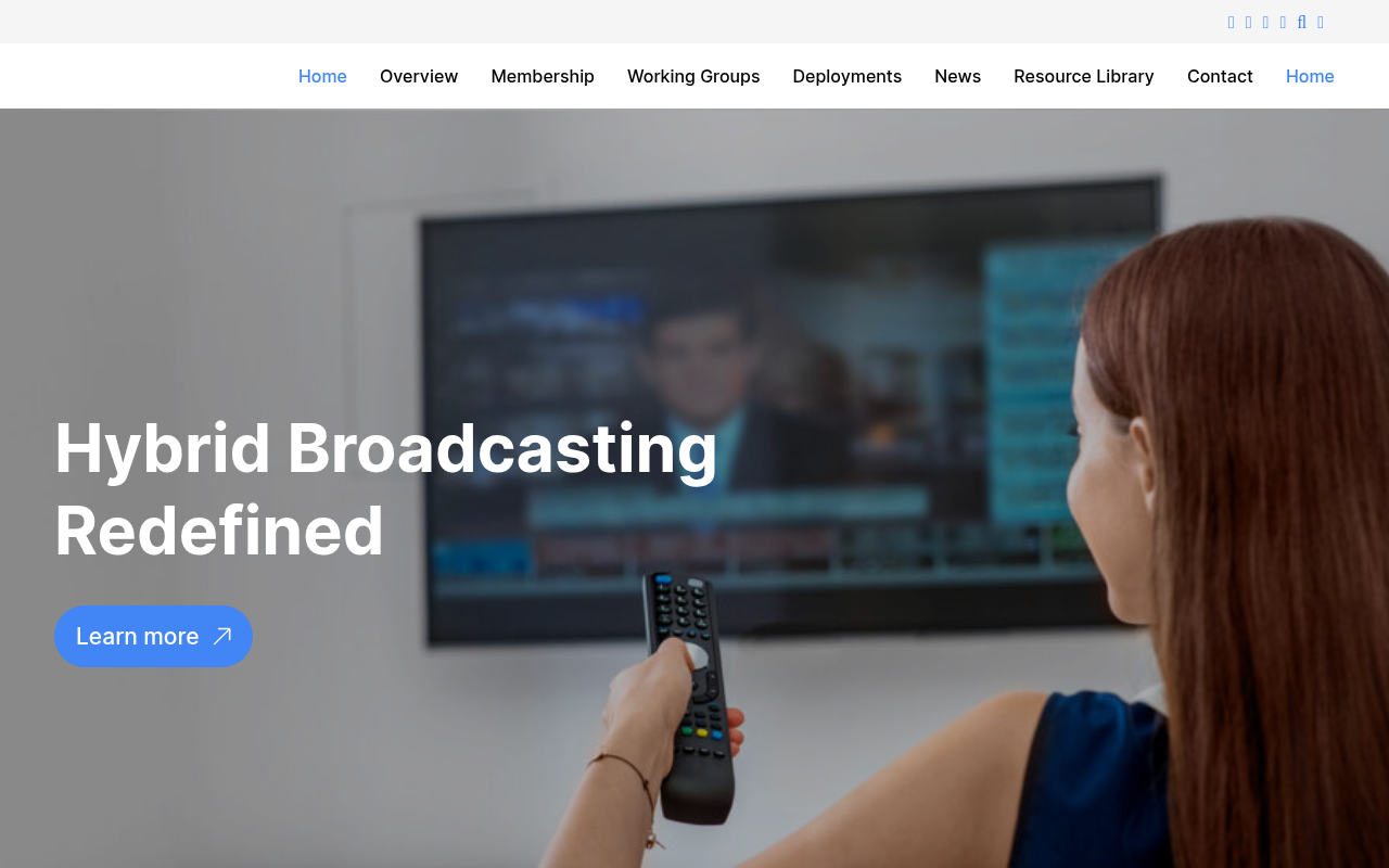 HbbTV Association homepage screenshot