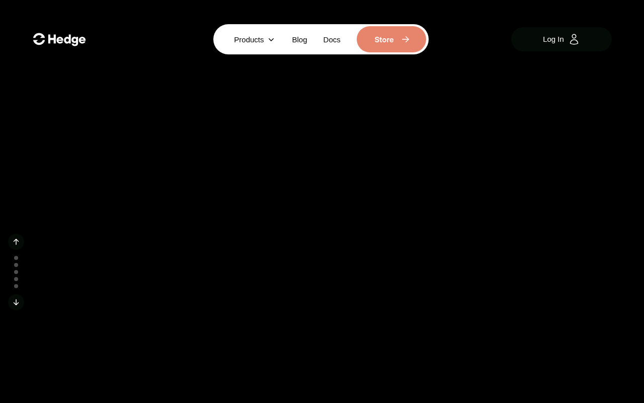 Hedge homepage screenshot
