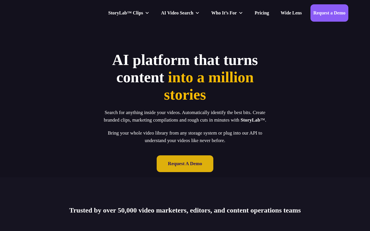 Imaginario AI homepage screenshot