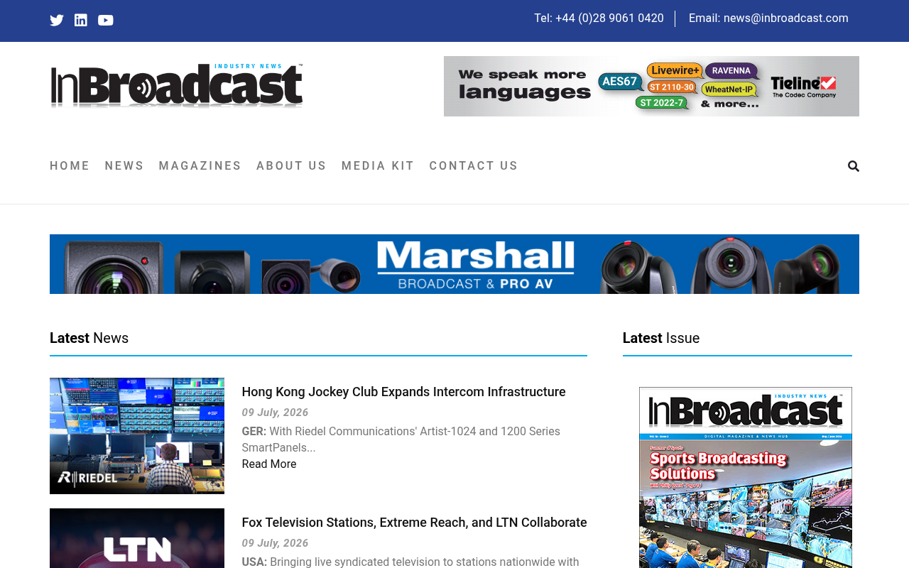 InBroadcast homepage screenshot