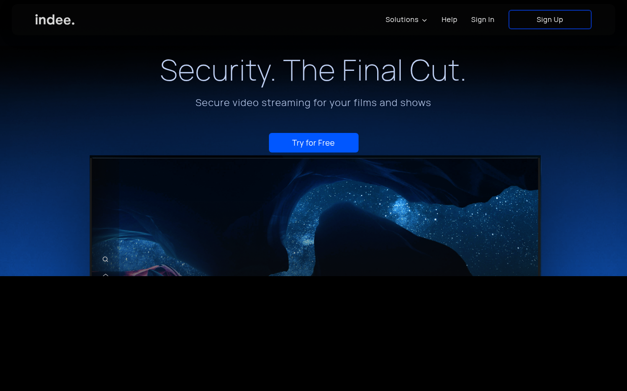 Indee homepage screenshot