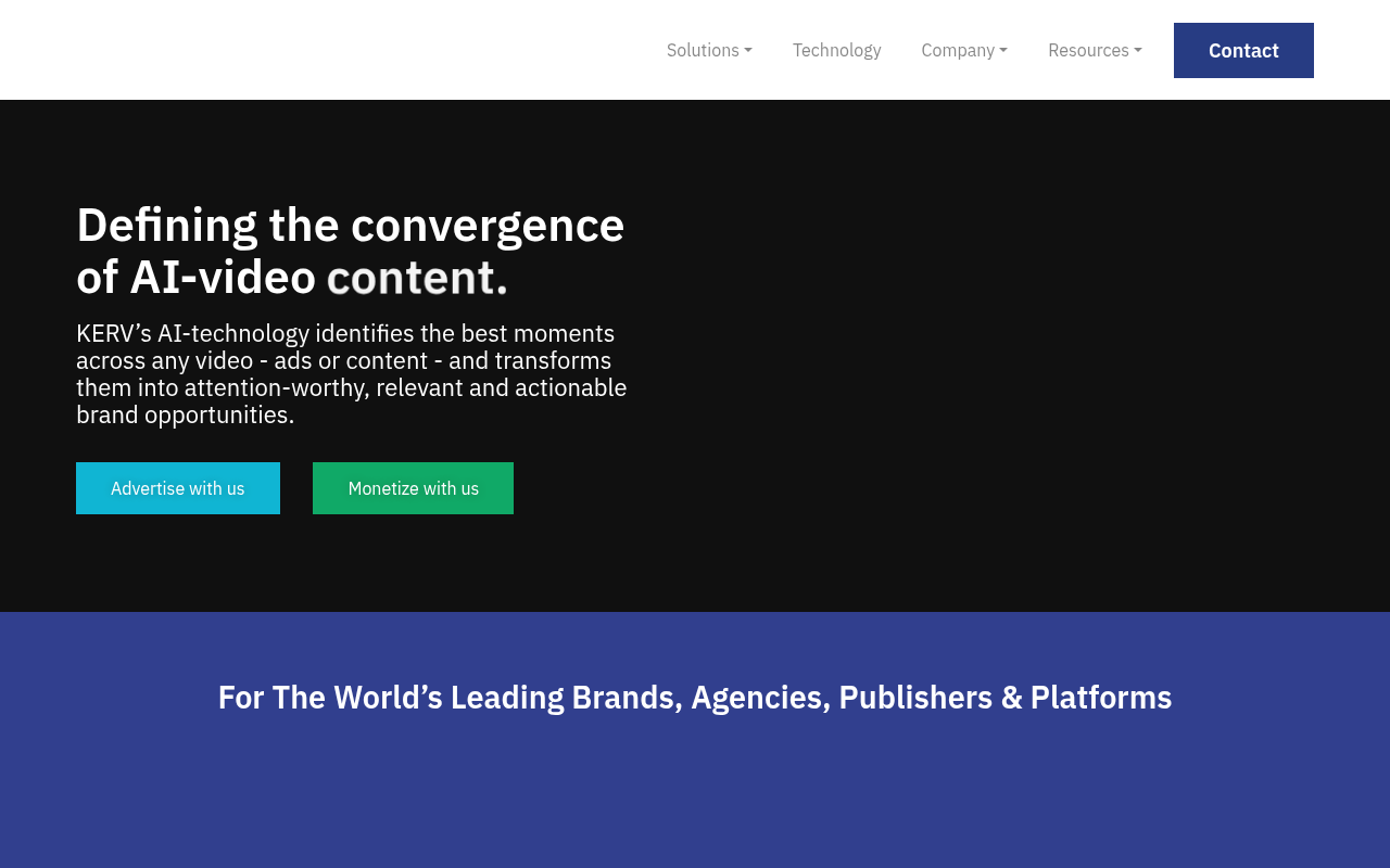 KERV.ai homepage screenshot