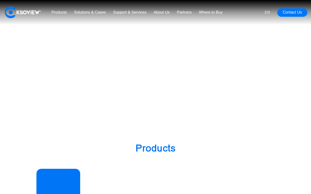 Kiloview homepage screenshot