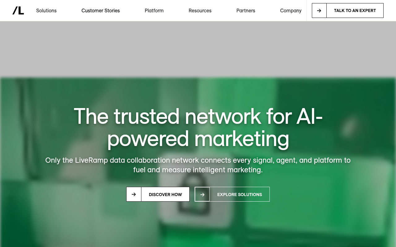 LiveRamp homepage screenshot